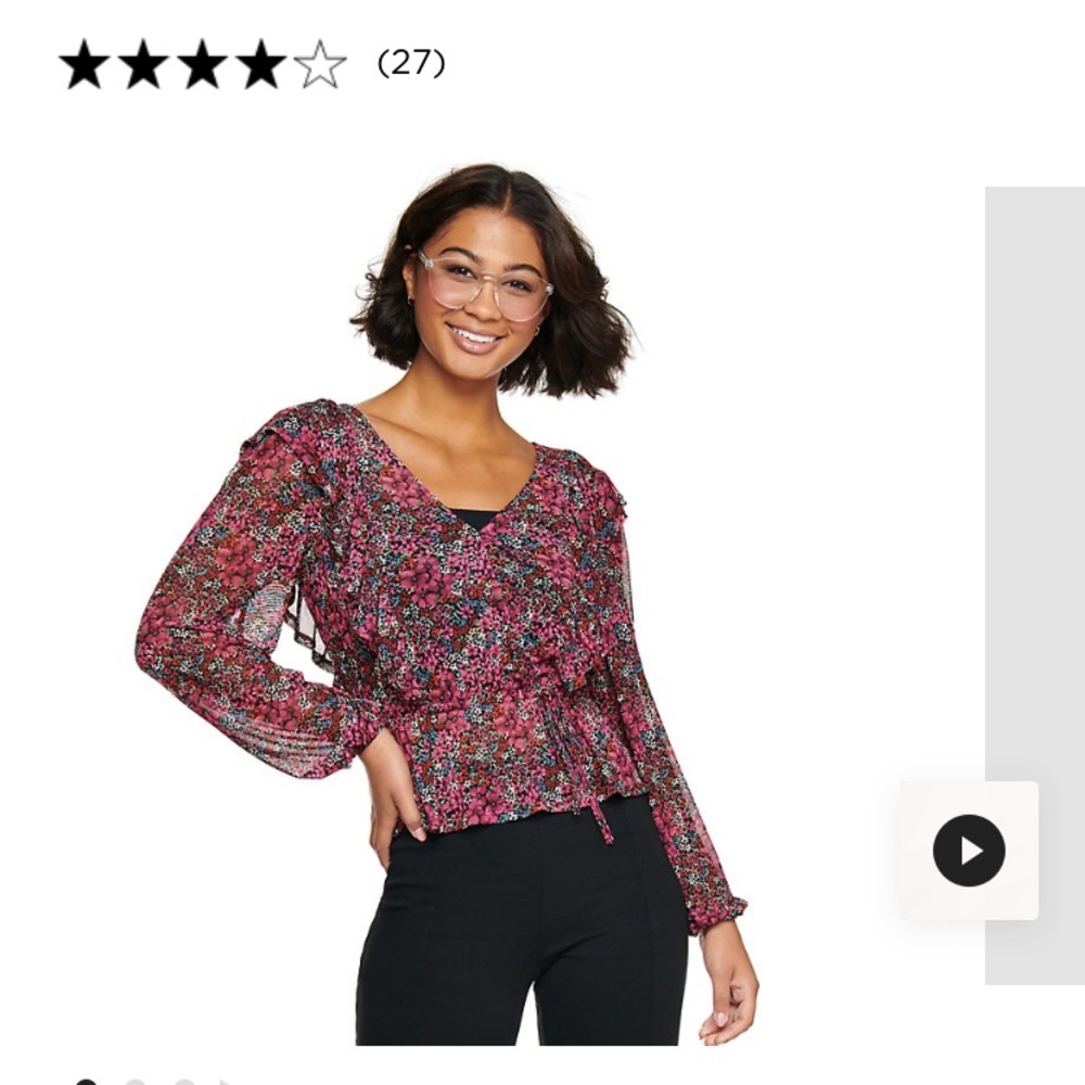 Brand New with tags. So brand Ruffled wrap blouse